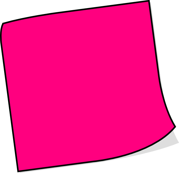 Pink Sticky Note Clip Art at Clker