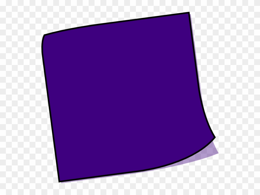 sticky note clipart purple