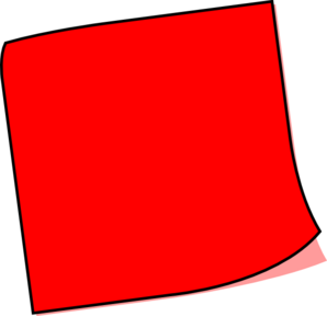 sticky note clipart red