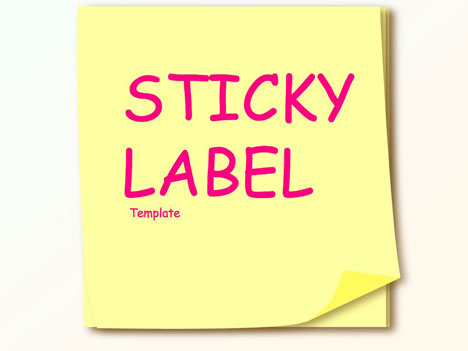 Sticky note template.