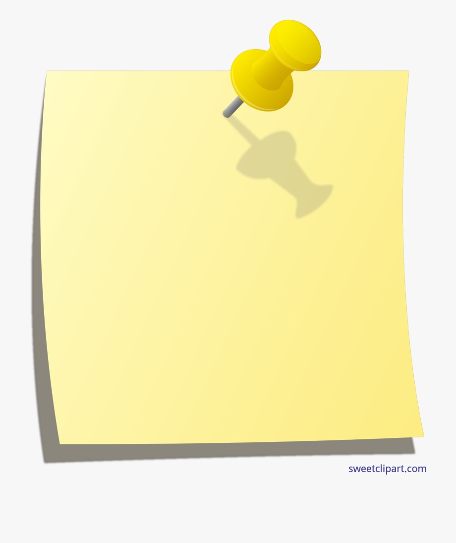 sticky note clipart thumbtack
