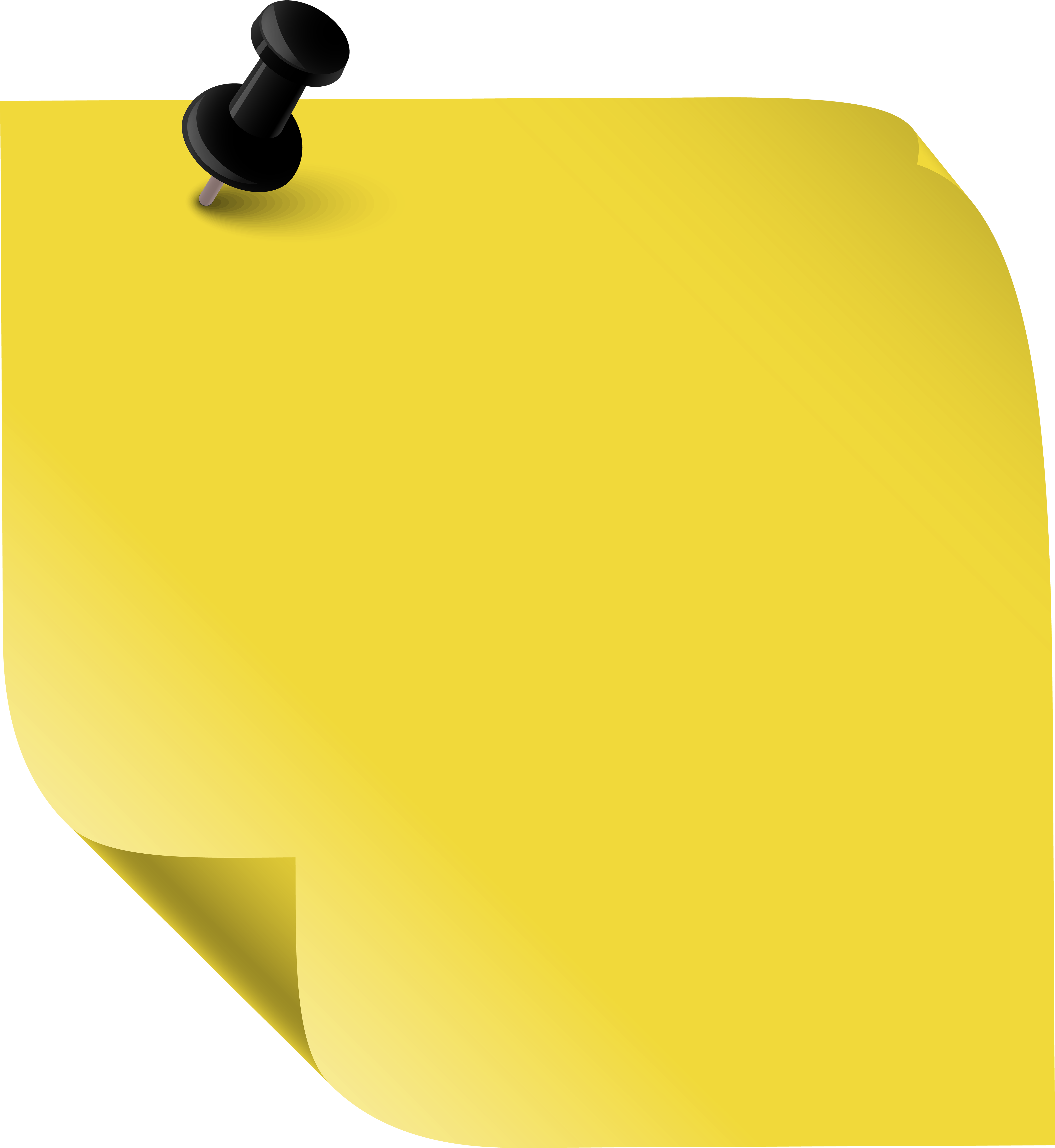 sticky note clipart yellow