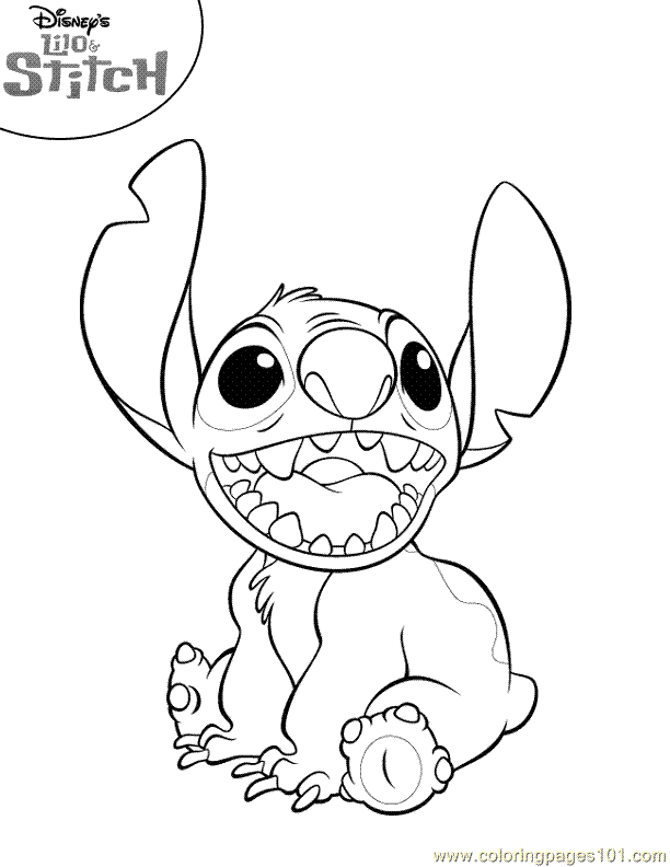 Free Lilo And Stitch Coloring Page, Download Free Clip Art