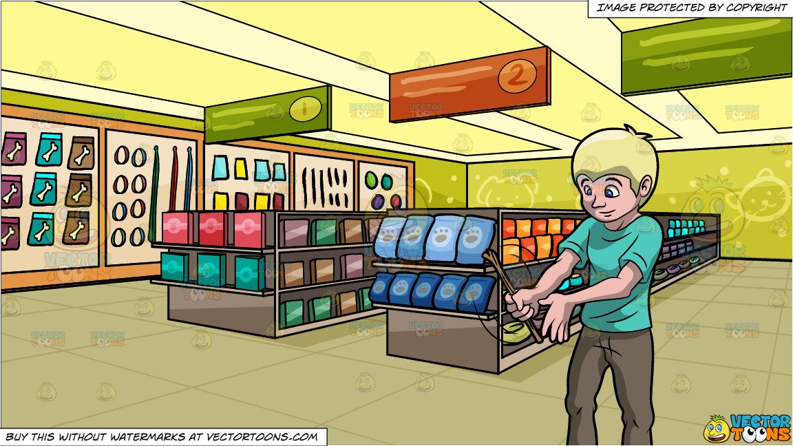 Shake A Stick At and Inside A Pet Store Background