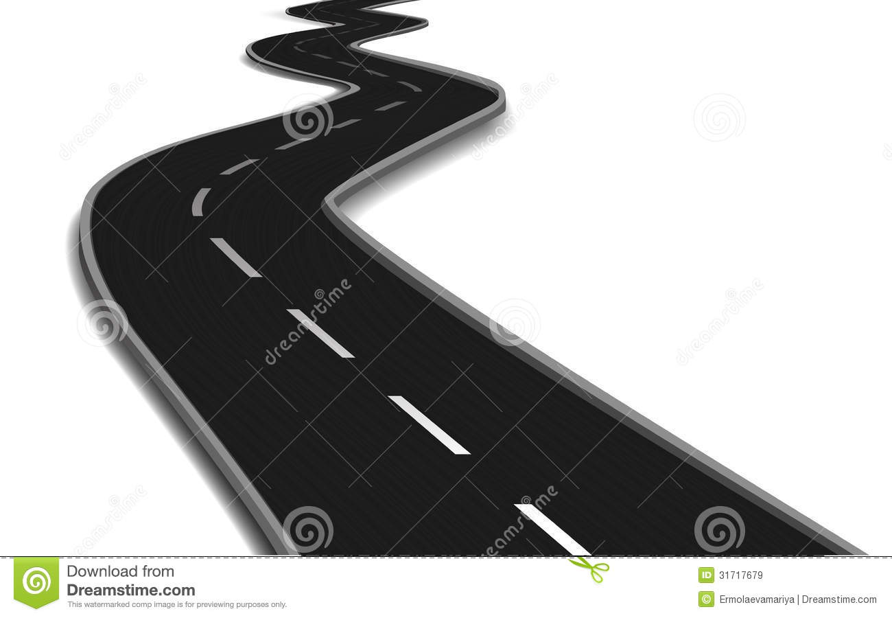 Curved street clipart.