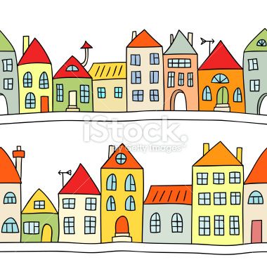 Seamless vector background with urban street