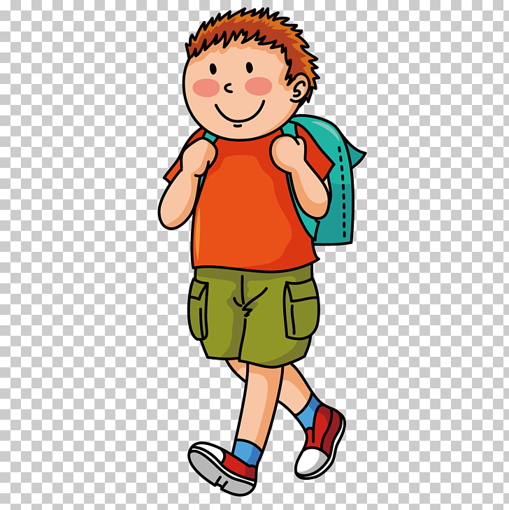 Student School, School boy, boy walking while holding bag
