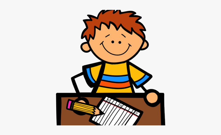 Student working clipart.