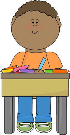 Clipart student working.