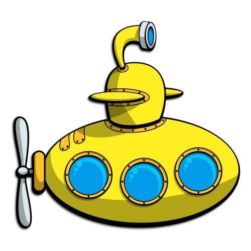 Cartoon submarine clipart.