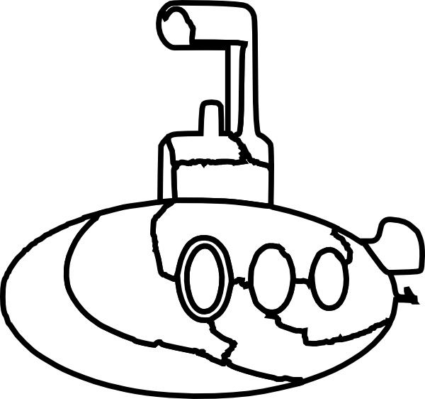 Submarine Coloring Clip Art at Clker