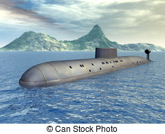 Russian nuclear submarine Clipart and Stock Illustrations