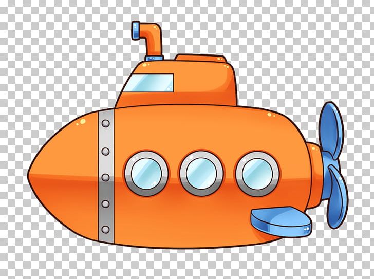 submarine clipart orange