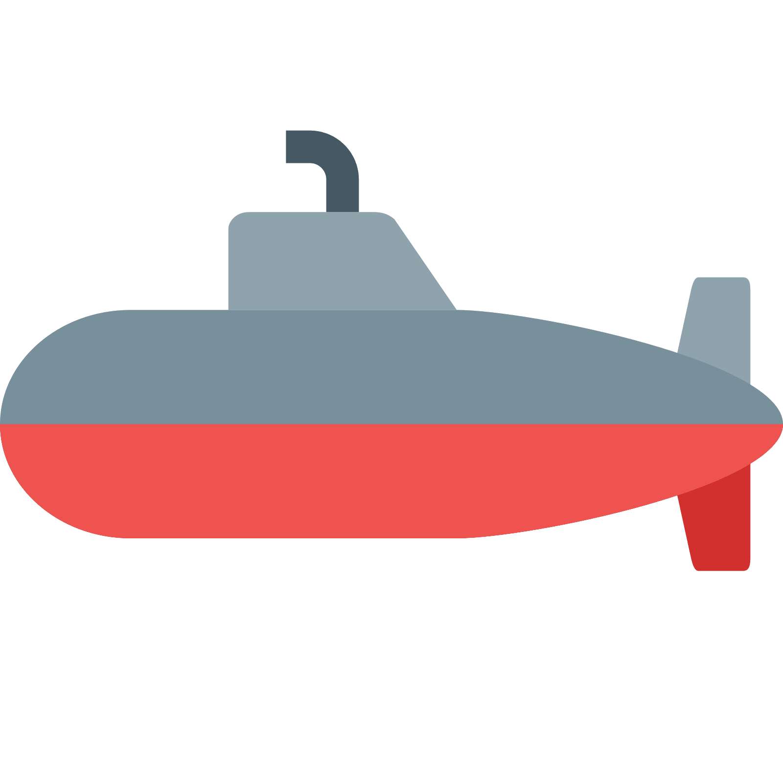 Red clipart submarine.