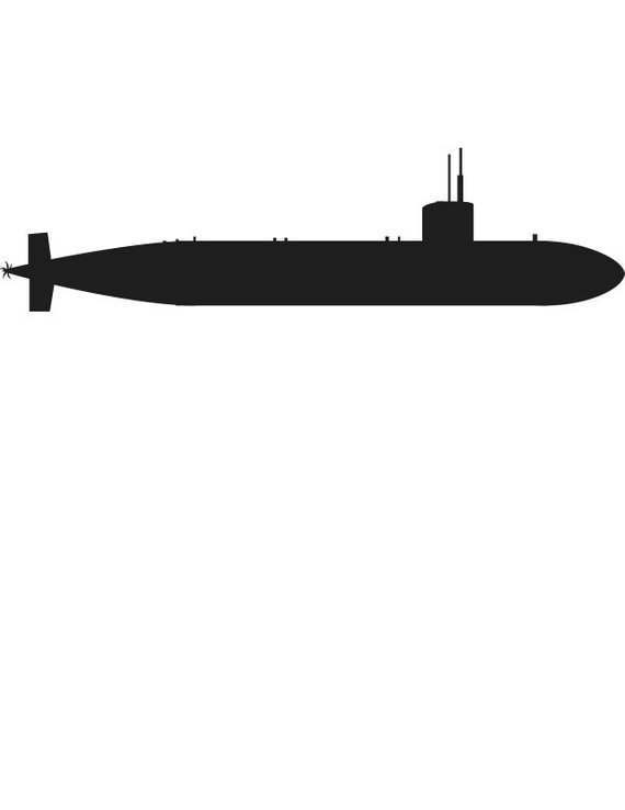 US Navy Los Angeles class submarine svg vector image