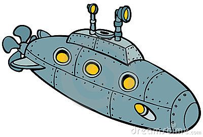 Submarine stock illustrations.