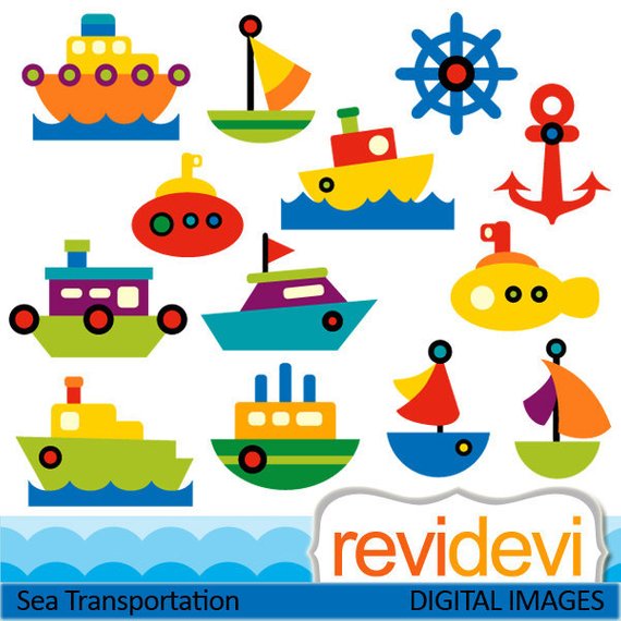 Water transportation clip art commercial use