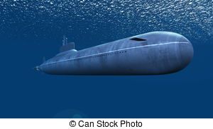 Submarine stock illustration.