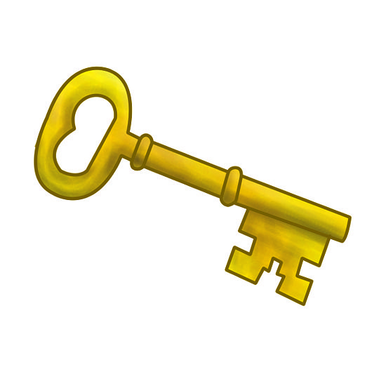 Red key to success clipart