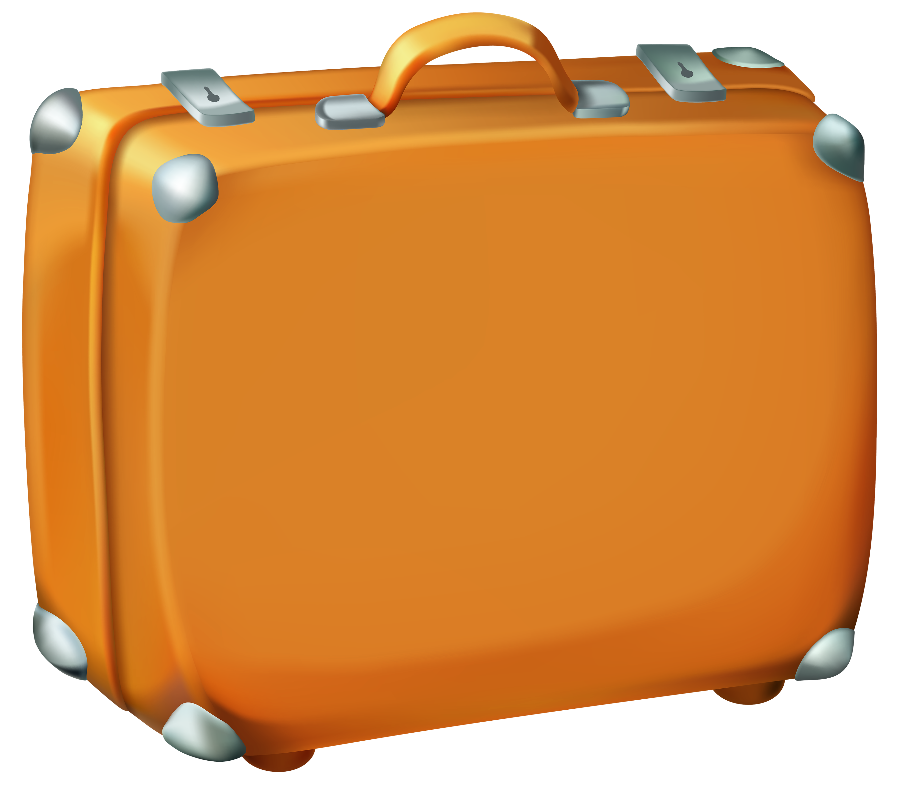 Brown Suitcase Clipart Image