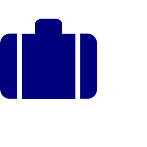 Blue suitcase symbol.