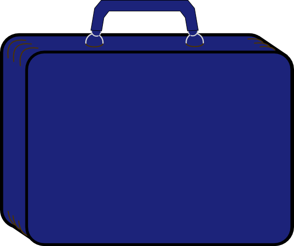 Blue suitcase clip.