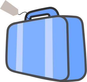 Luggage clipart blue.