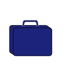 Blue Suitcase clipart, cliparts of Blue Suitcase free