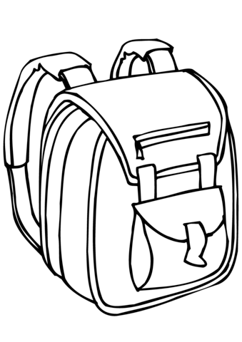 School Bag coloring page