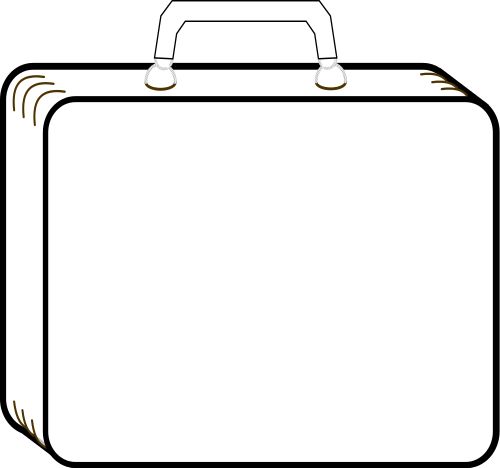 Suitcase Coloring Page Clipart