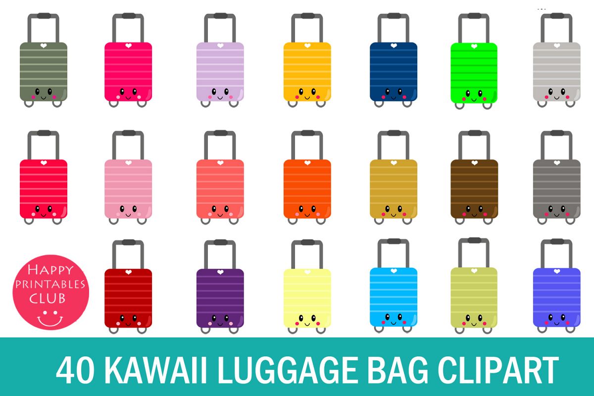 Luggage bag clipart.