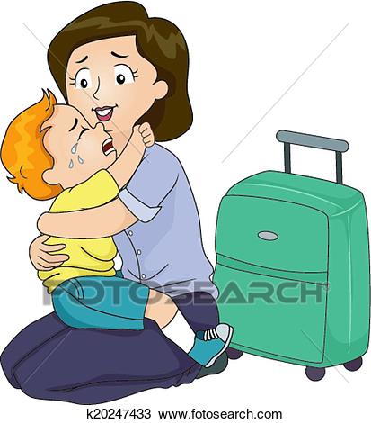 Goodbye Clipart kid suitcase