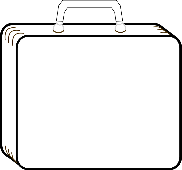 suitcase clipart outline
