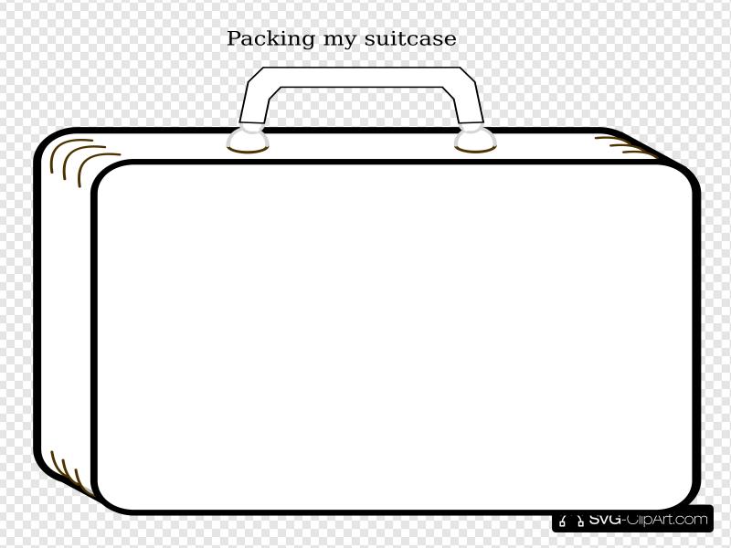suitcase clipart outline
