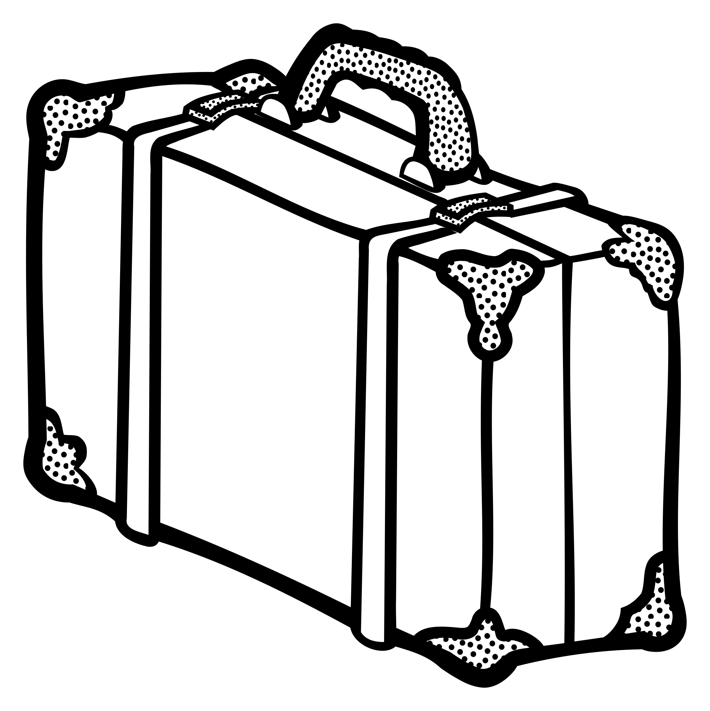 Luggage clipart outline.