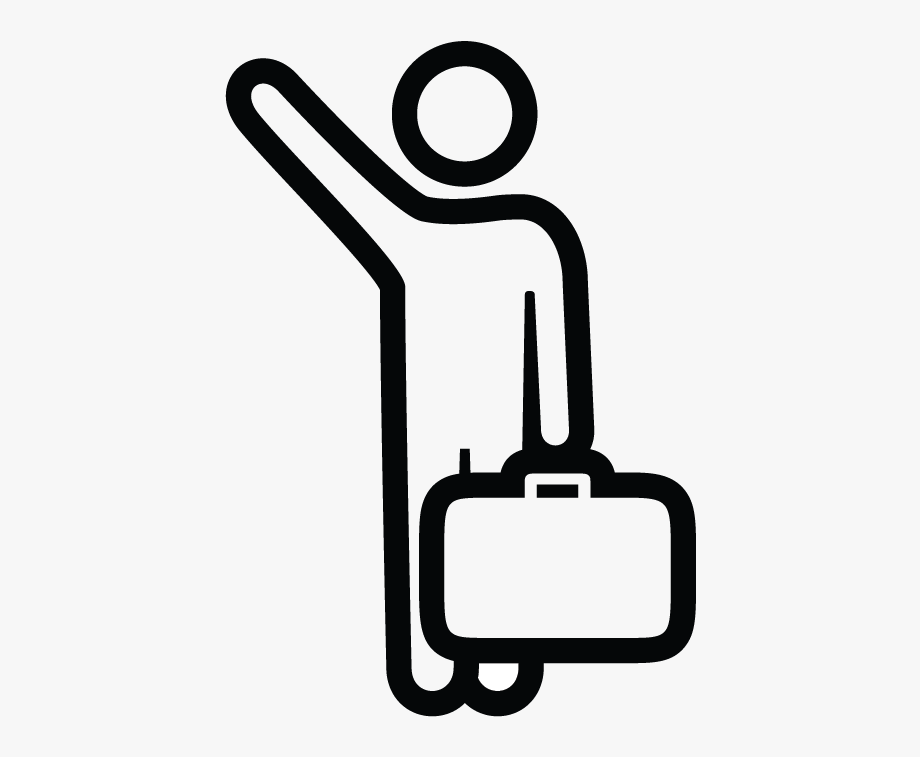 suitcase clipart person