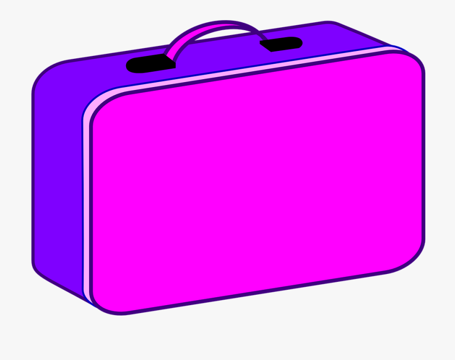 Luggage Clipart Pink Suitcase