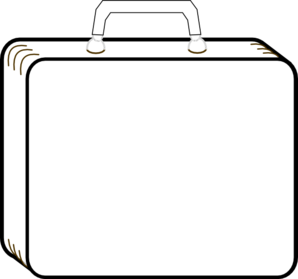 Colorless Suitcase Clip Art at Clker