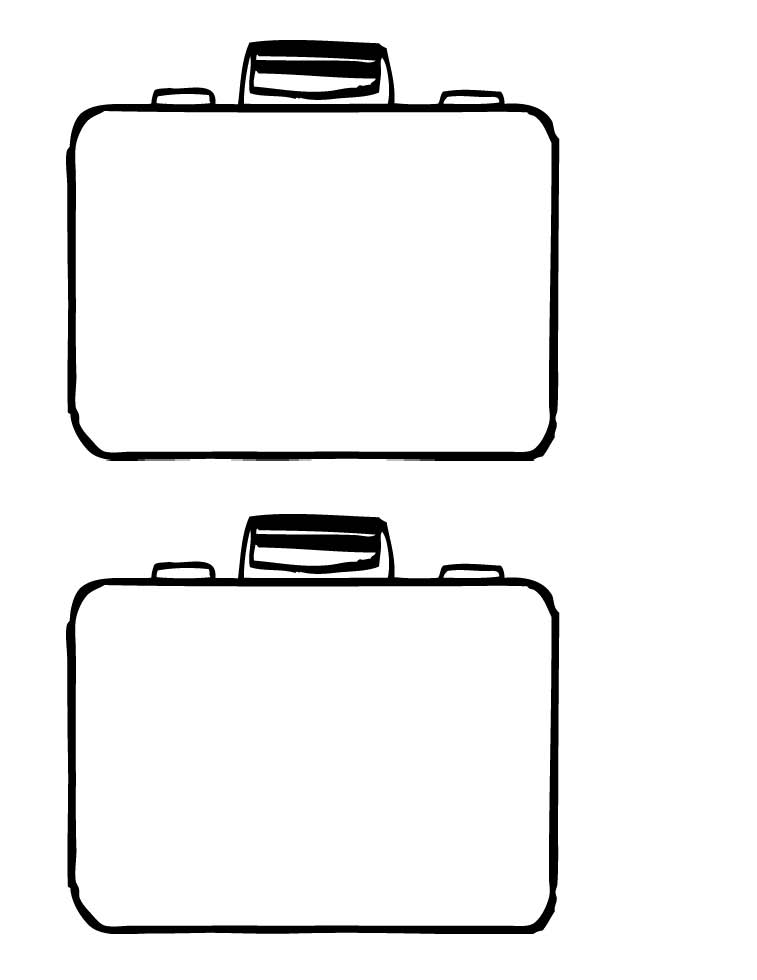 Free suitcase coloring.