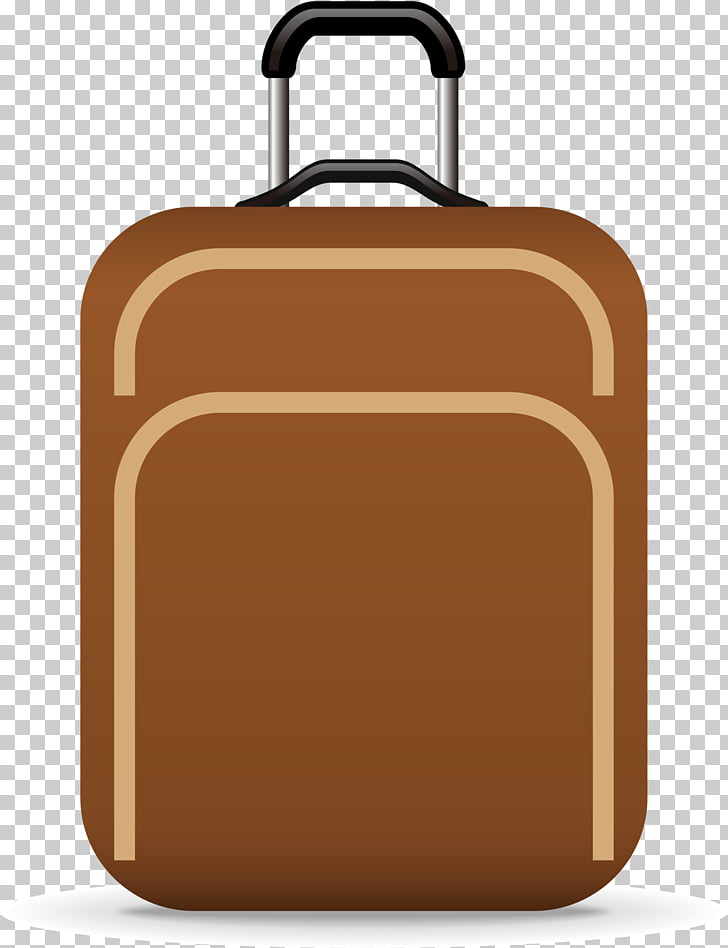 Suitcase Baggage Hotel Trolley, Simple coffee suitcase PNG