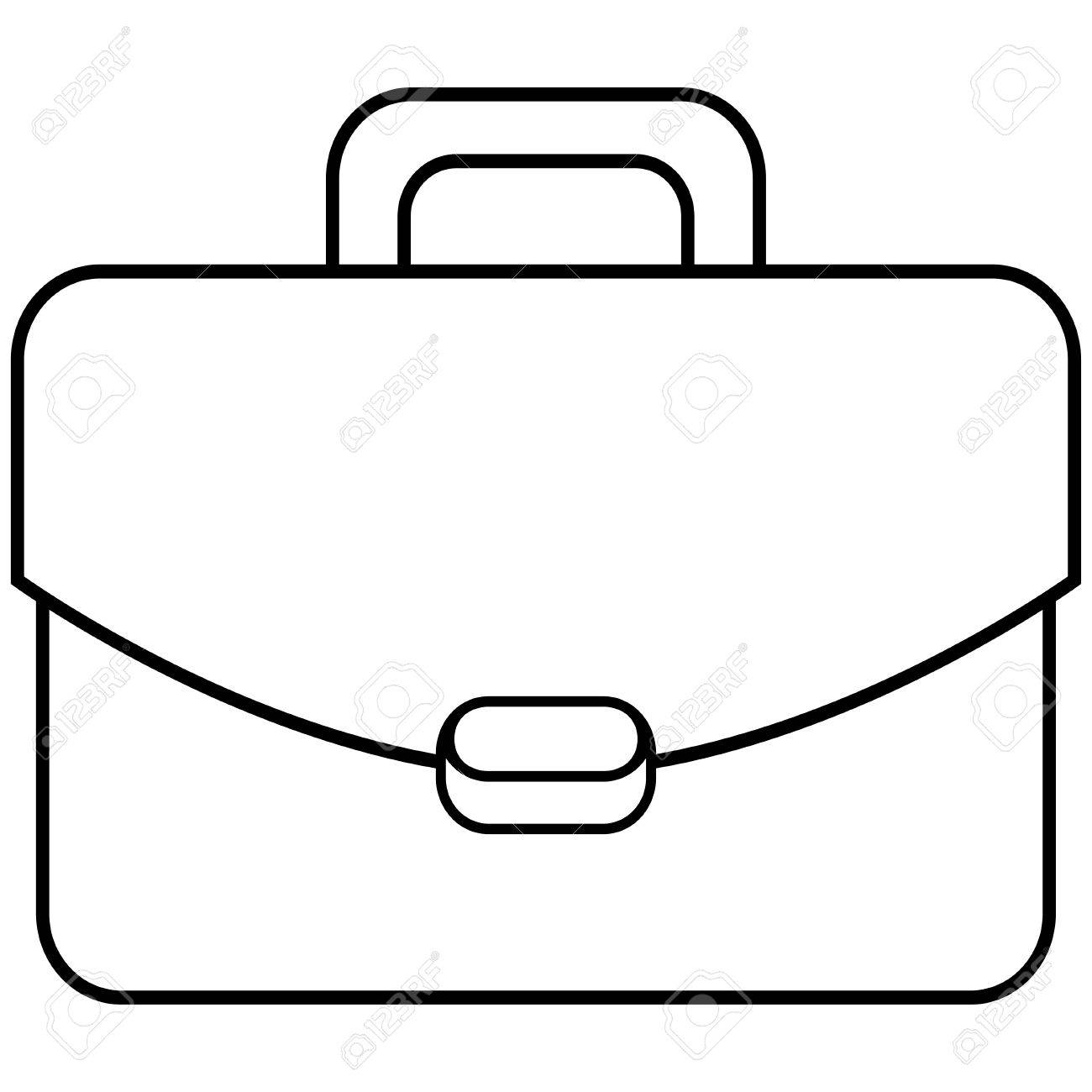 Suitcase black and white icon isolated