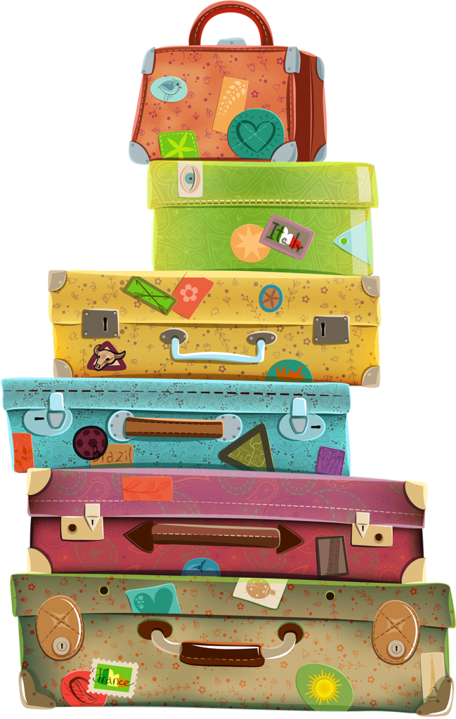 Stacked luggage png.