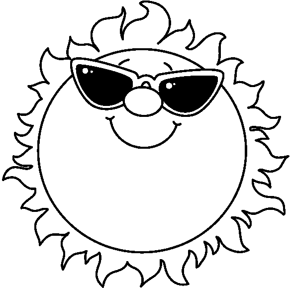 Summer Clipart Black And White