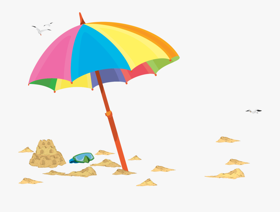 Beach umbrella illustration.