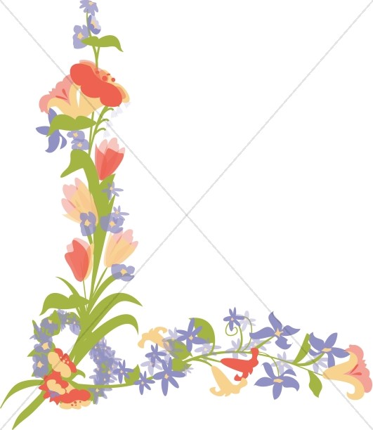 Row Of Flowers Clipart