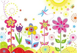 Free Colorful summer flowers Clipart and Vector Graphics