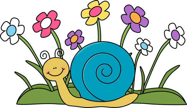 Snail and flowers.