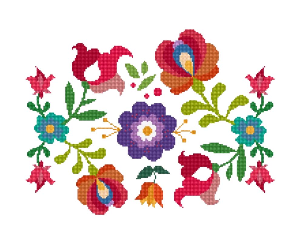 Summer Mexican Flowers Clip Art