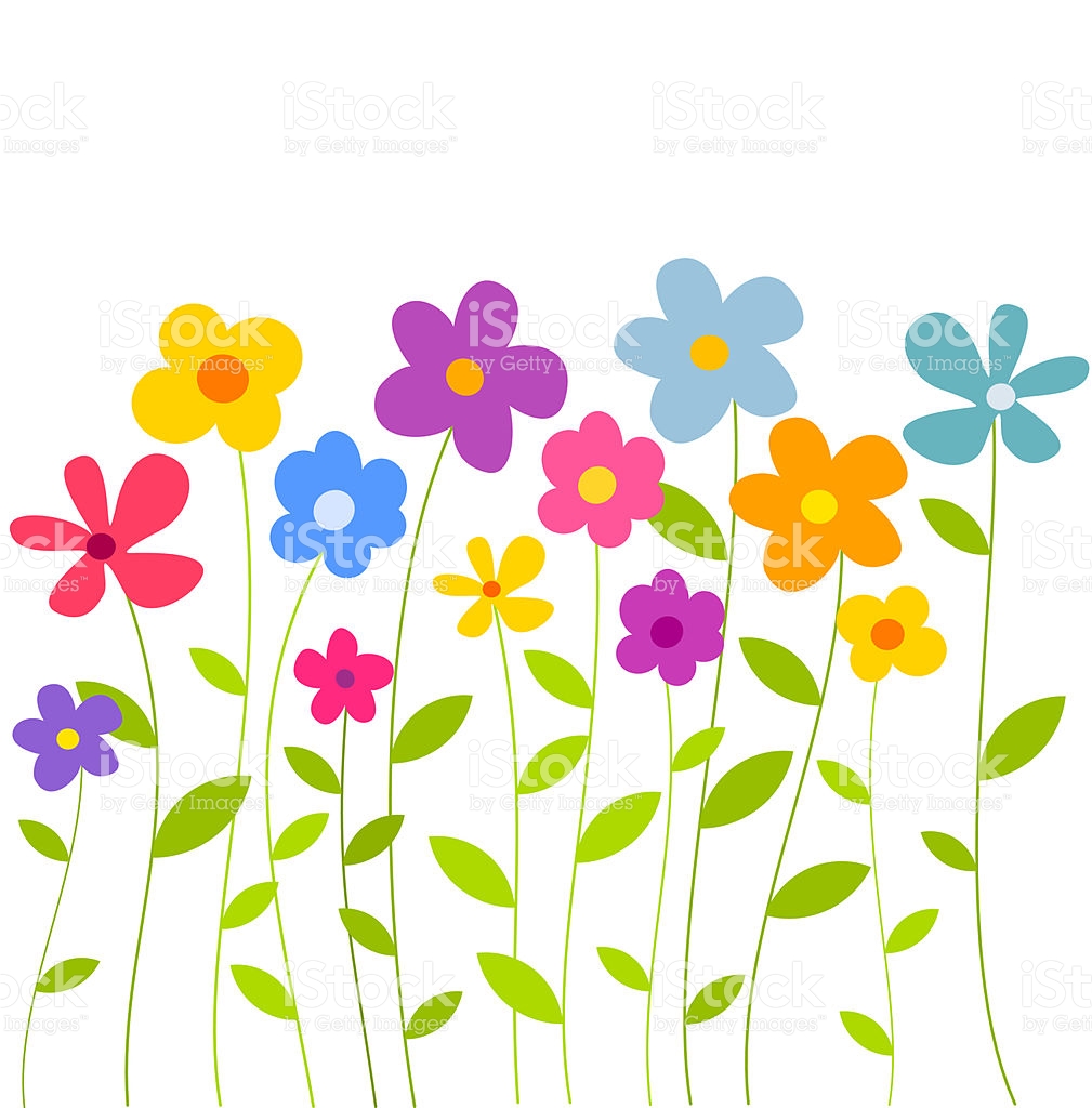 Flower clip art row