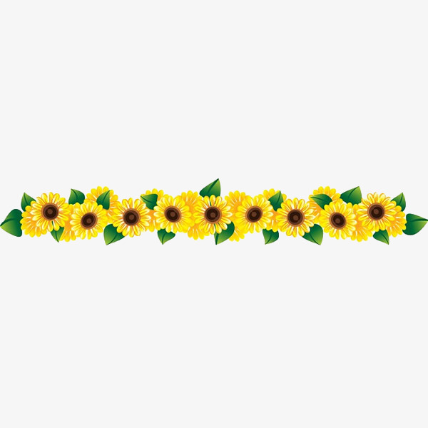 Flower clip art row
